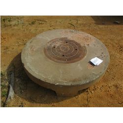CONCRETE STORM DRAIN COVER W/MAN HOLE COVER