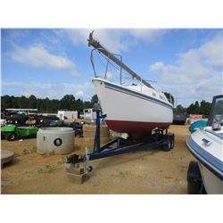 SAILBOAT, - 25', T/A TRAILER