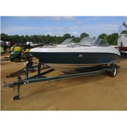 CARAVELLE 1900 FIBERGLASS BOAT, - MERCRUISER 4.3 V6 INBOARD/OUTBOARD ENGINE, EZY-RYDER S/A TRAILER