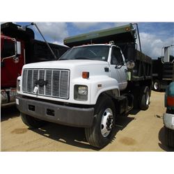 2002 CHEVROLET 8500 DUMP, VIN/SN:1GBP7H1C42J512735 - S/A, CAT DIESEL ENGINE, 5/2 TRANS, 35,000 GVW, 