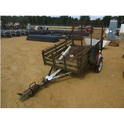 6' S/A TAG TRAILER, - FOLD DOWN RAMPS, 5.30-12 TIRES