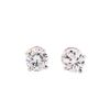 1.12 ctw Diamond Stud Earrings - 14KT White Gold