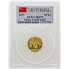 2013 China 1/10 oz. Panda Gold Coin PCGS MS70 First Strike