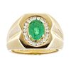 1.91 ctw Emerald and Diamond Ring - 14KT Yellow Gold