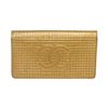 Image 1 : Chanel Gold Textured Leather CC Flap Bi Fold Wallet