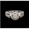 Image 2 : 14KT White Gold 1.17 ctw Diamond Ring