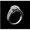 Image 4 : 14KT White Gold 1.17 ctw Diamond Ring