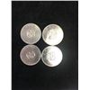 Image 1 : 1964 CANADA SILVER DOLLARS! LOT OF 4!