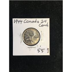 1944 CANADA 25 CENTS! NICE GRADE!