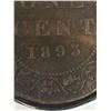 Image 3 : 1893 CANADA LARGE CENT! TRIPLE PUNCHED 9! RARE!!
