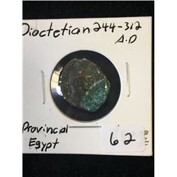 244-312 ROME PROVINCIAL EGYPT,DIOCLETIAN DEKADRACHM!