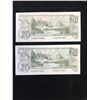 Image 2 : 1979 BANK OF CANADA $20 NOTES! 2 IN SEQUENCE!