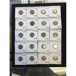 1900-1936 CANADA 10 CENTS LOT!