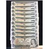 Image 1 : 1973 BANK OF CANADA $1 NOTES! 10 IN SEQUENCE! GEM UNC!