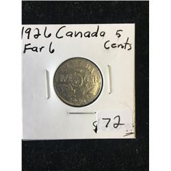 1926(FAR 6) CANADA 5 CENTS! KEY DATE!