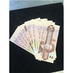 1986 BANK OF CANADA $2 NOTES 28 IN SEQUENCE!
