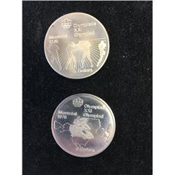 1976 MONTREAL $5 SILVER COINS LOT OF 2!