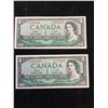 Image 1 : 1954 BANK OF CANADA $1 NOTES ..2 IN SEQUENCE