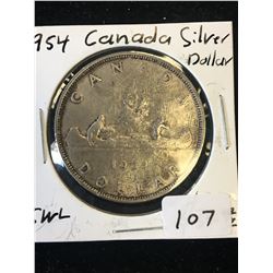 1954 SWL CANADA SILVER DOLLAR!