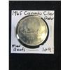Image 1 : 1965 (MED BEADS) CANADA SILVER DOLLAR!