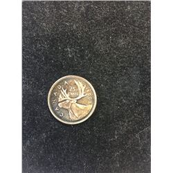 1963 CANADA 25 CENTS! SUPERB TONING WITH GREAT EYE APPEAL!