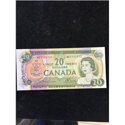 1969 BANK OF CANADA $20 SOLID # RADAR NOTE!