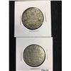 Image 1 : 1910 CANADA 50 CENTS VIC LEAVES AND EDWARD LEAVES! LOT OF 2 COINS