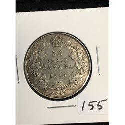 1929 CANADA 50 CENTS! NICE GRADE!