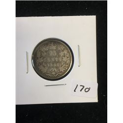 1881H CANADA 25 CENTS!