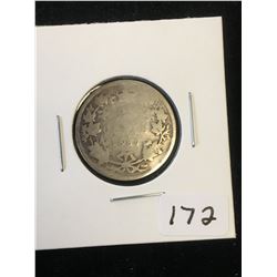 1887 (KEY DATE)CANADA 25 CENTS.