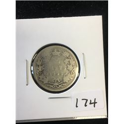 1893 (KEY DATE) CANADA 25 CENTS!