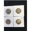 Image 1 : CANADA EDWRD VII 25 CENTS LOT OF 4 COINS!