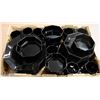 Image 1 : SET OF  BLACK OCTAGON DISHES MADE IN FRANCE