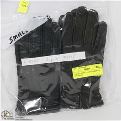 2 PACK LADIES LEATHER GLOVES SIZE SMALL