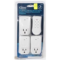 iGLOW 3 PACK INDOOR WIRELESS REMOTE SYSTEM