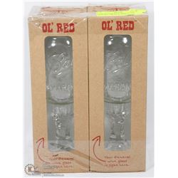 PAIR OF NEW BALL MASON JAR GLASSES "MEDIUM SIZE"