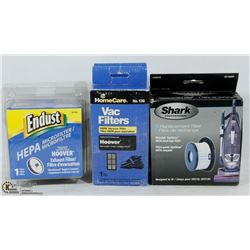 LOT OF 5 NEW HOOVER & SHARK HEPA VACUUM FILTERS.
