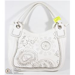 LADIES PURSE WITH LACE CUT DESIGNED FRONT