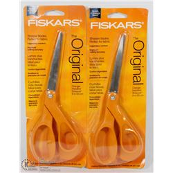 LOT OF TWO FISKARS 8" GENERAL USE SCISSORS