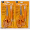 Image 1 : LOT OF TWO FISKARS 8" GENERAL USE SCISSORS &