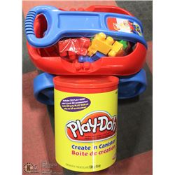 MEGA BLOCKS PULL WAGON W/BLOCKS