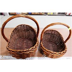 TWO LARGE WICKER BASKETS