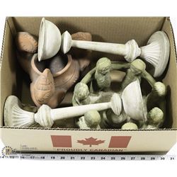 CLAY FIGURES, CANDLE ACCESSORIES AND HOUSE DECOR.