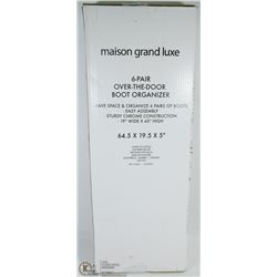 NEW 6 PAIR OVER THE DOOR BOOT ORGANIZER