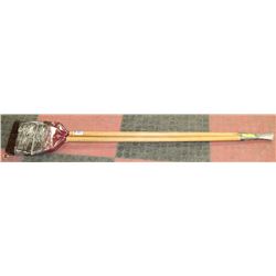 2 COMMERCIAL BROOMS WITH HANDLES