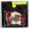 Image 1 : MOTORCYCLE & CANADIAN FLAG BELT BUCKLE
