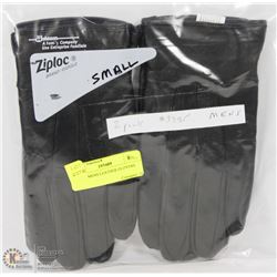2 PACK MENS LEATHER GLOVERS SMALL.
