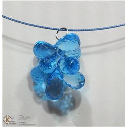 28) 14KT GOLD TOPAZ NECKLACE ON HIGH FASHION WIRE