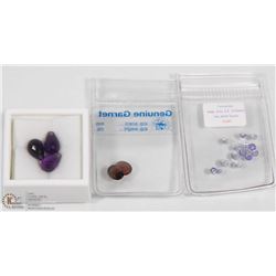 30) GENUINE GARNET, AMETHYST & TANZANITE GEMSTONES