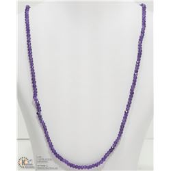 36) STERLING SILVER CLASP AMETHYST NECKLACE